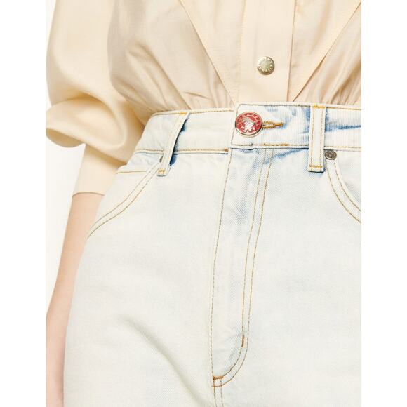 SANDRO Snow Washed Jeans Ankle Jeans Size FR 36 or US 2-4 - Picture 4 of 12